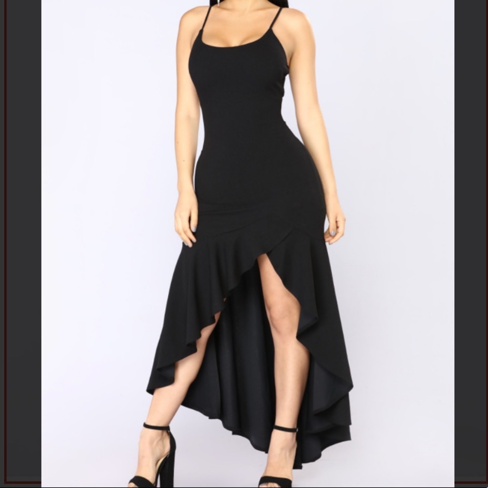 FASHION NOVA BLACK DRESS - HIGH/LOW - NEW